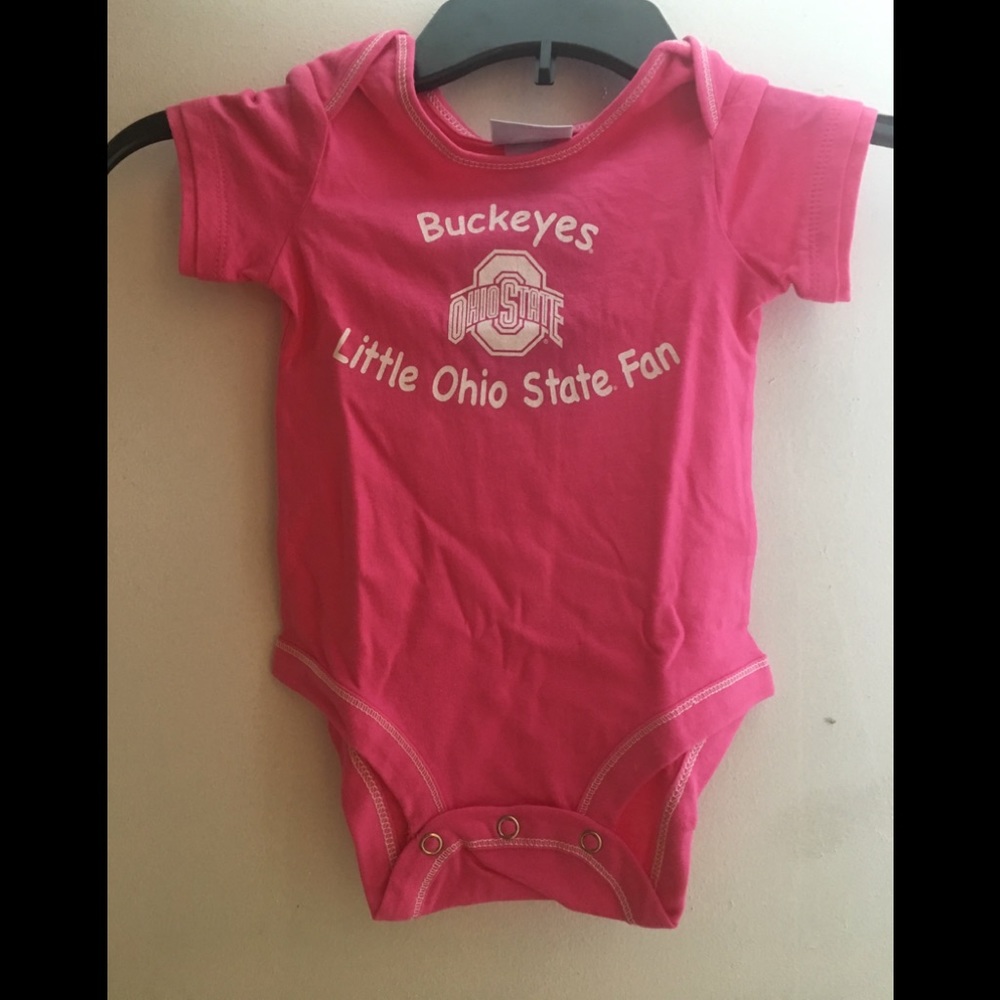 Ohio State Buckeyes pink onesie